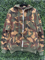Vintage Camo zip up hoodie
